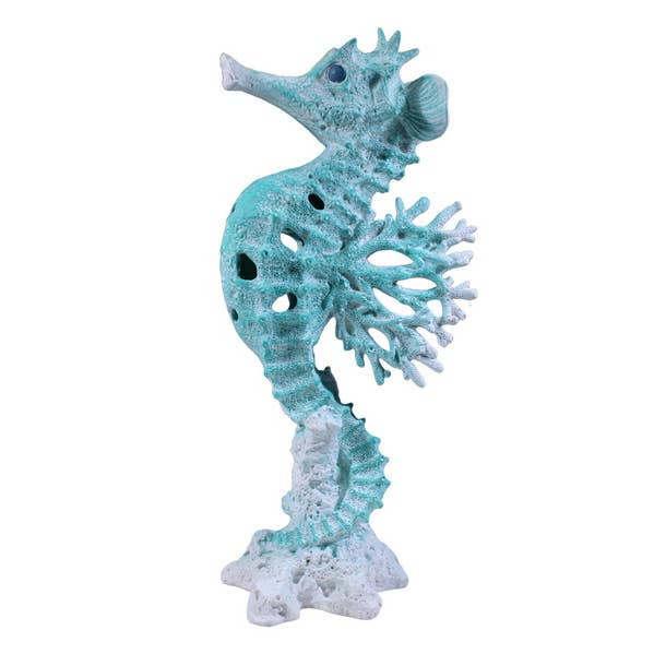 40cm Seahorse With Aqua Coral Design for wholesale by Cubby House by Malmar