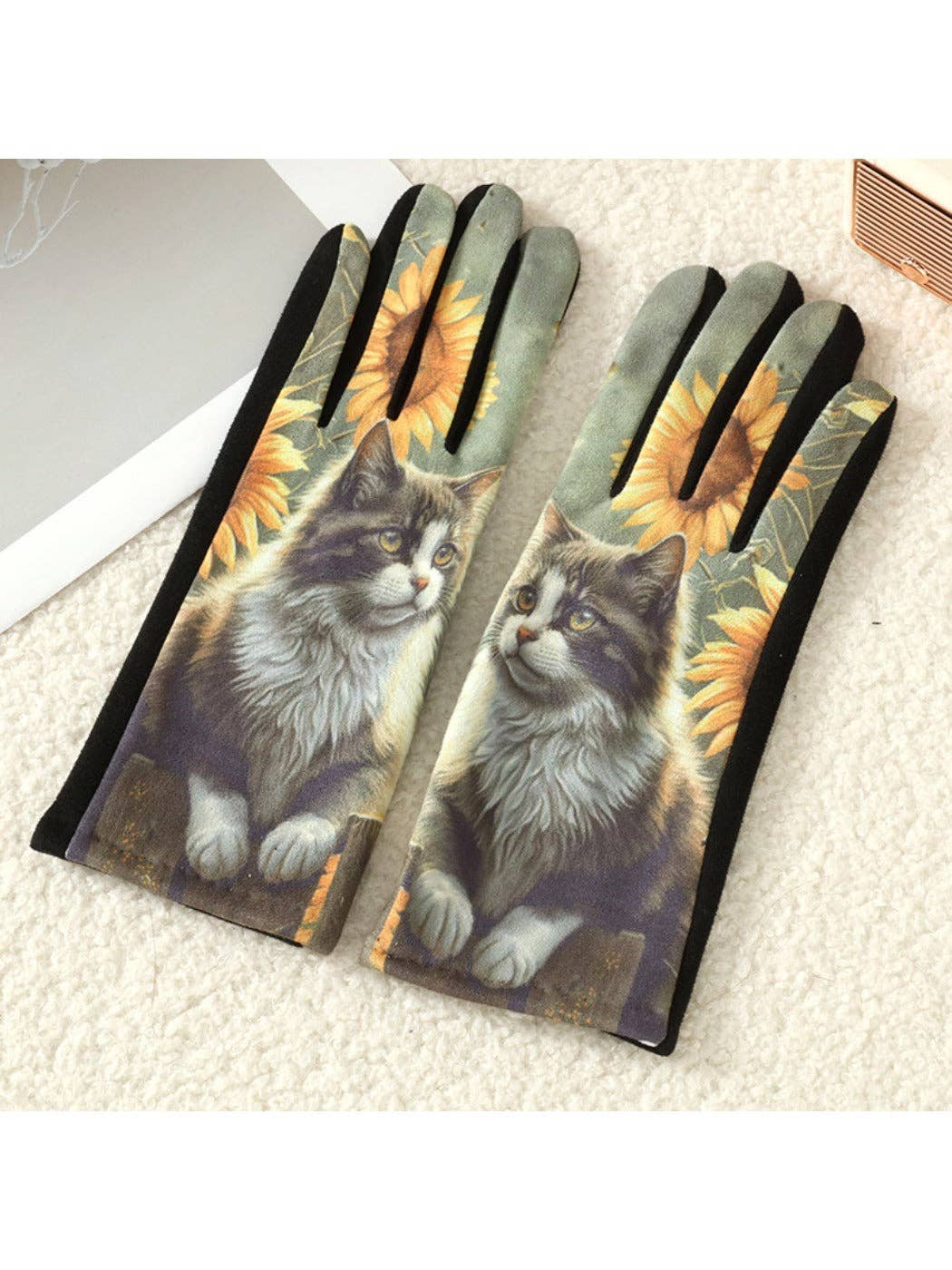 Funkyrel® Atzbranding Limited - Wholesale Gloves - Women's - Gloving – 3D Cat Print Touchscreen Winter Gloves4