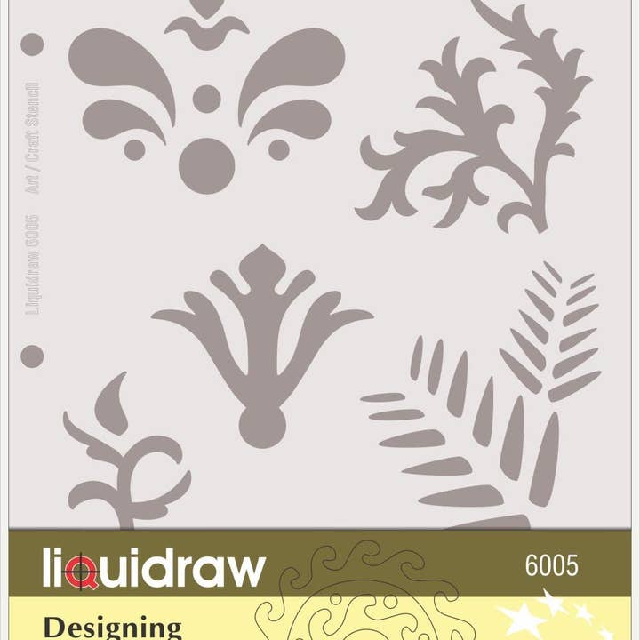 Liquidraw Design Schabloner för Hantverk, Lager Schabloner Scrapbooking Blomma Hantverksmålning Bokstavsschablonmall för wholesale av Liquidraw
