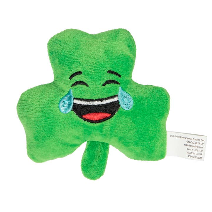 Willow Group - Wholesale Stuffed/Plush Toy - Kids & Baby - Plush Shamrock Emoji 4 Styles St. Patricks Day