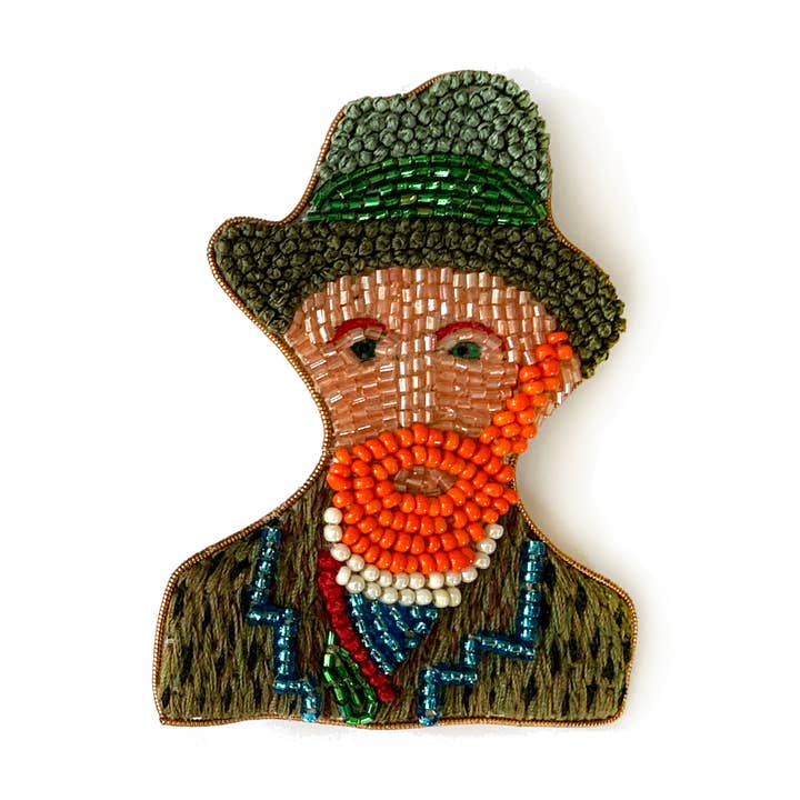 Van Gogh brooch handmade for wholesale by Hellen van Berkel HeartMadePrints