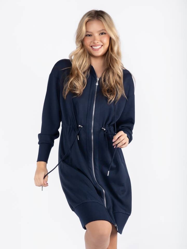 Mina Dress 40" (Navy) for wholesale by Yakira Bella