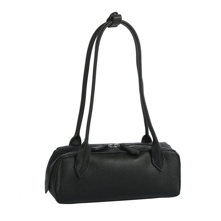 Sleek Barrel Shoulder Bag for wholesale by Handbag Factory Corp