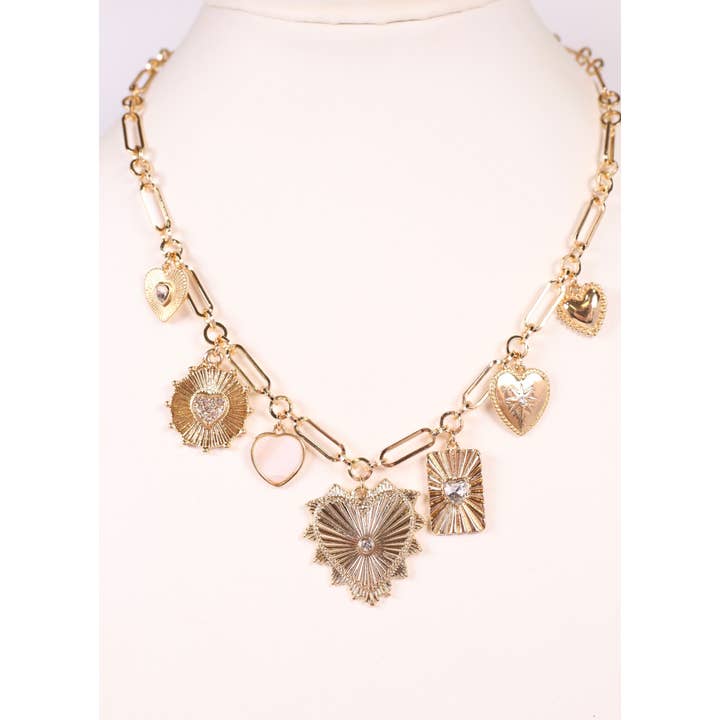 Caroline Hill - Wholesale Pendant/Charm Necklace - Nobles Charm Necklace GOLD