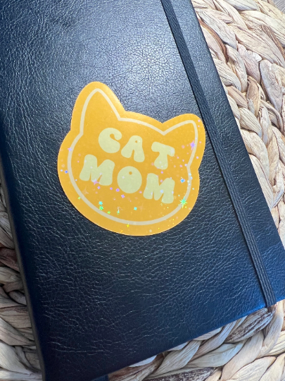 KDC Craft Shop - Wholesale Sticker - Cat Mom Sticker | Cat Dad Sticker | Holographic Cat Sticker2