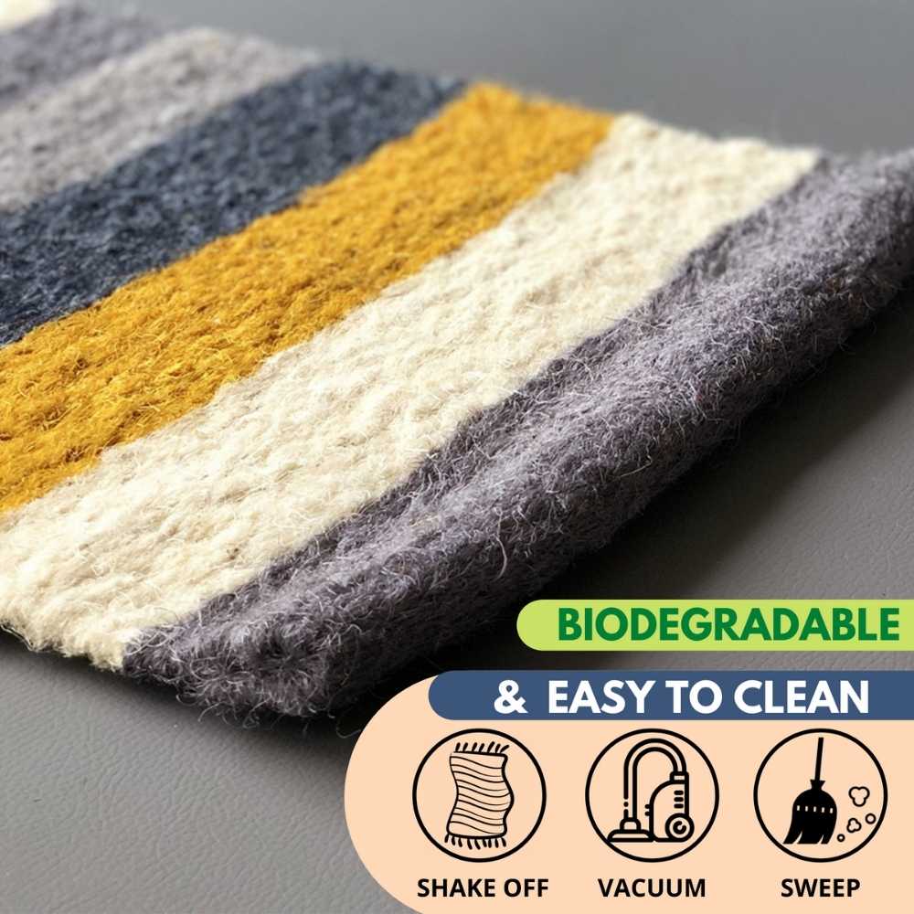 CoffeeRugs – wholesale Door mat – Gray & Yellow Stripes Indoor DoorMat7