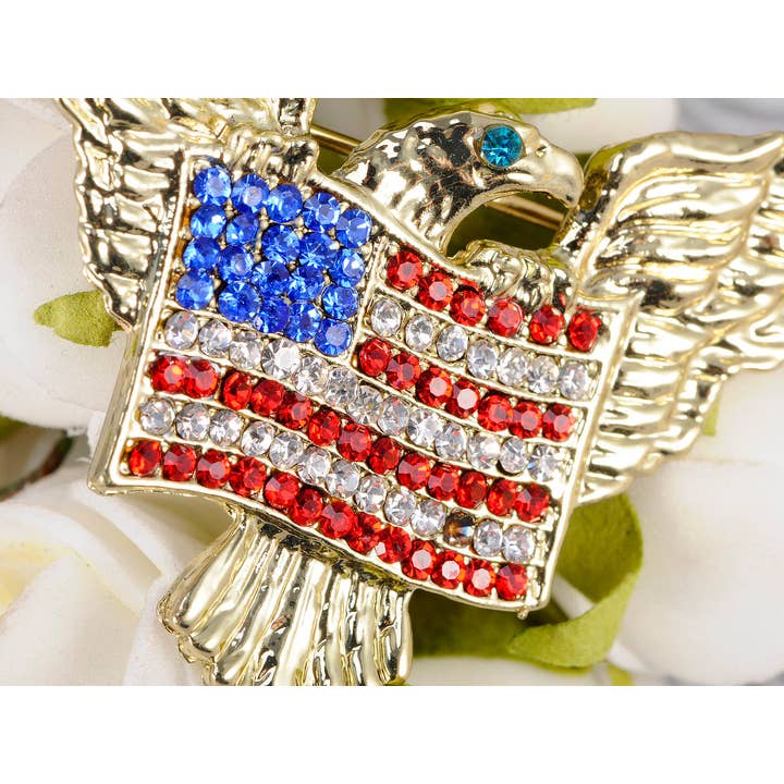 AK Brand – wholesale Brosch – Patriotic American Eagle USA flagga brosch Pin