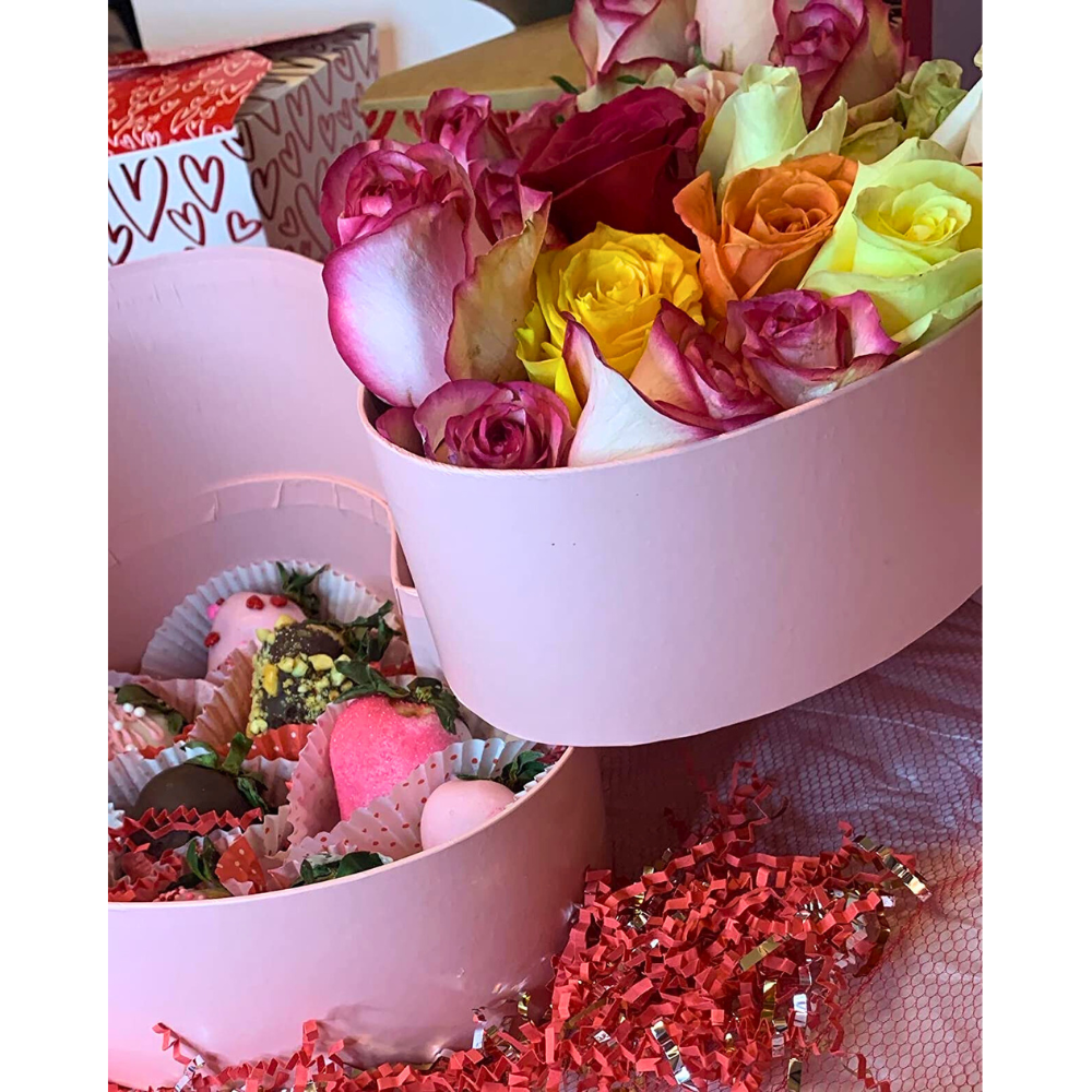 UNIKPACKAGING - Vendita all'ingrosso Confezioni regalo - Scatola a Cuore a Doppio Strato con Fodera per Regali e Fiori8