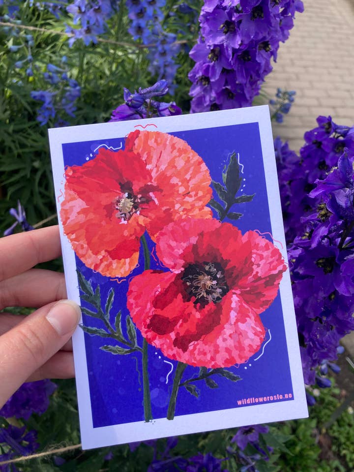 Postcard A6 # 0034 for wholesale by Wildflower Oslo