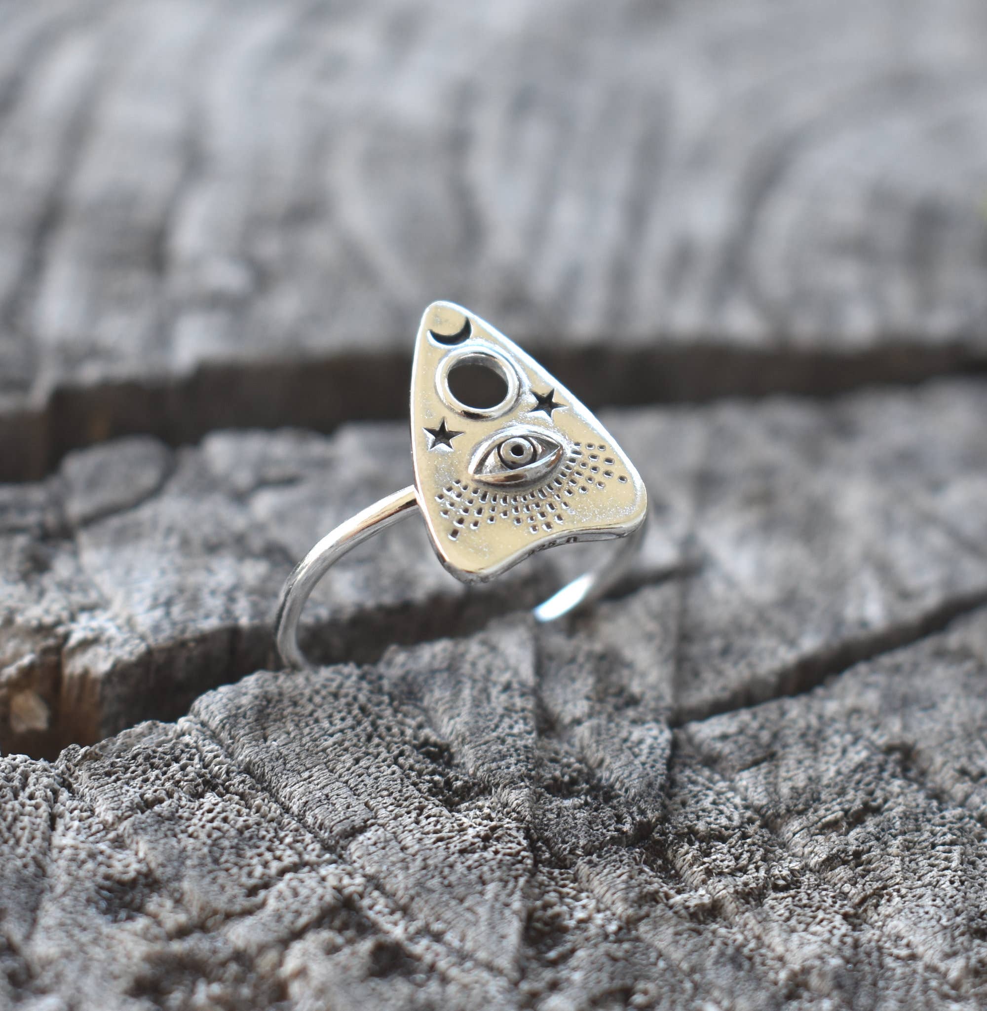 A Wild Violet – Anel de cocktail/declaração por atacado – Anel Planchette Ouija7