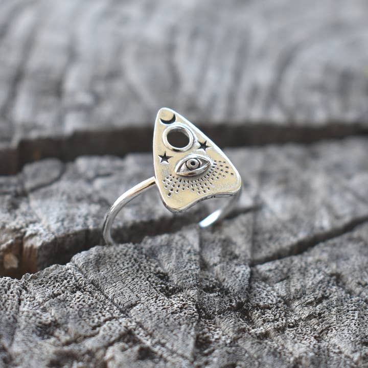 A Wild Violet – Anel de cocktail/declaração por atacado – Anel Planchette Ouija7