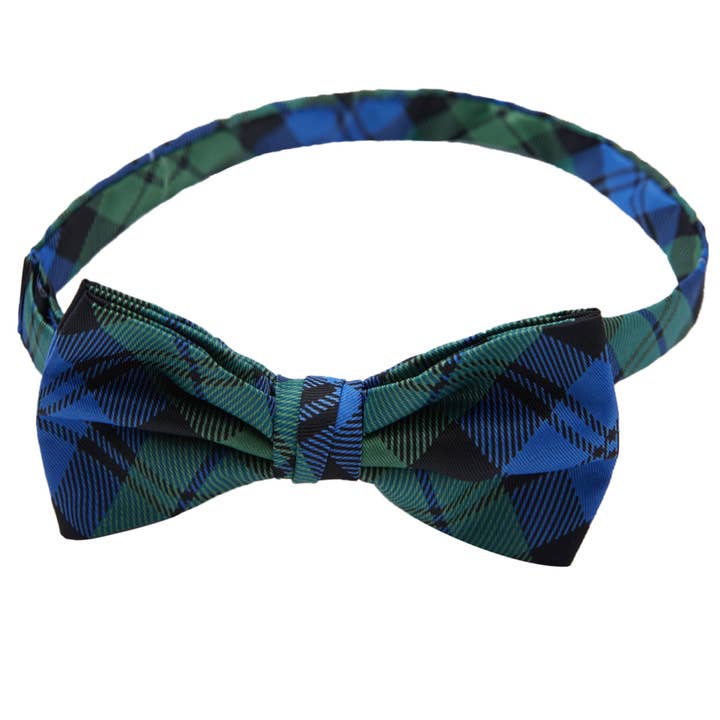Jacob Alexander – wholesale Bow Tie - Men’s – Men's Woven Royal Tartans Plaid Bow Tie4