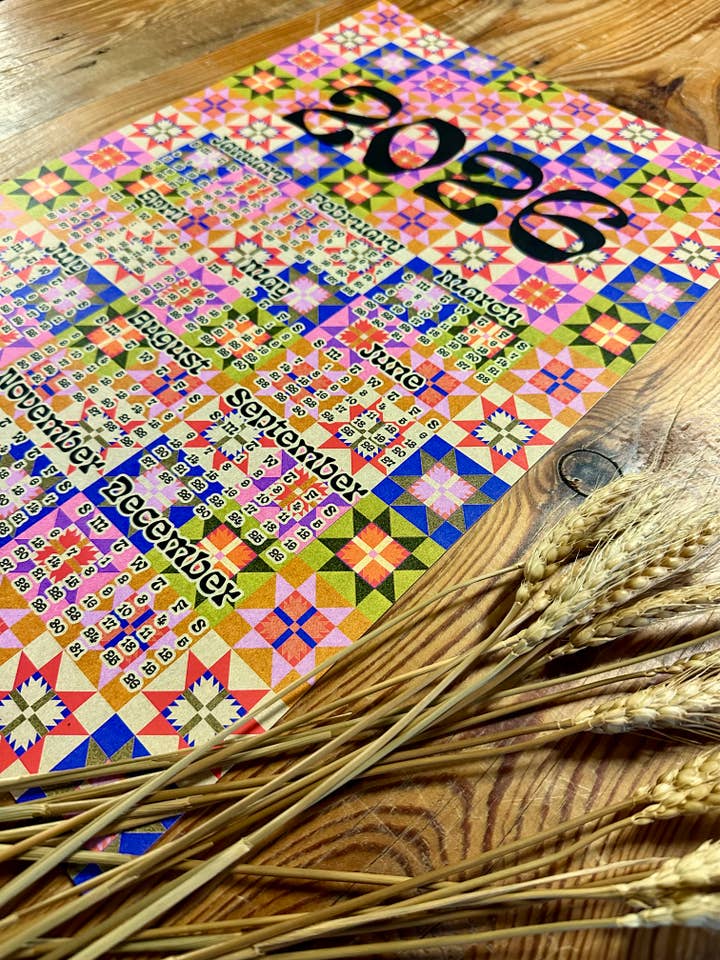 2026 wall calendar-13 x 19 poster-Star Quilt for wholesale by MBMB