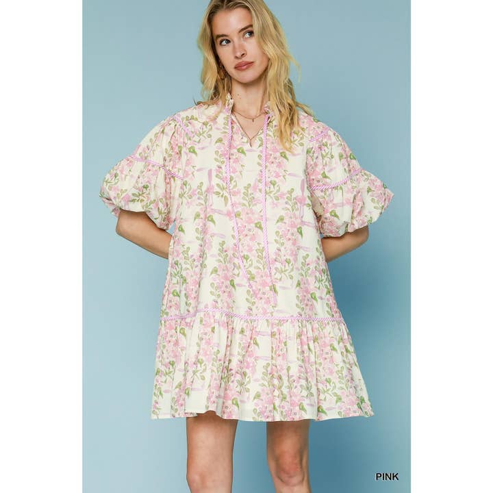 STYLE USA - Wholesale Dress - Women's - Floral Print Mini Dress