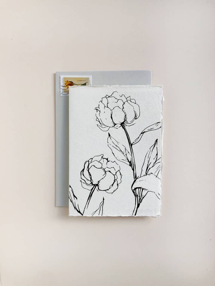 Handmade Floral Peony G2 for wholesale by Tpel Paper & press