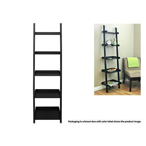 Kiera Grace - Wholesale Free Standing Shelf - Kiera Grace Providence Hadfield 5 Tier Ladder Leaning Shelf1