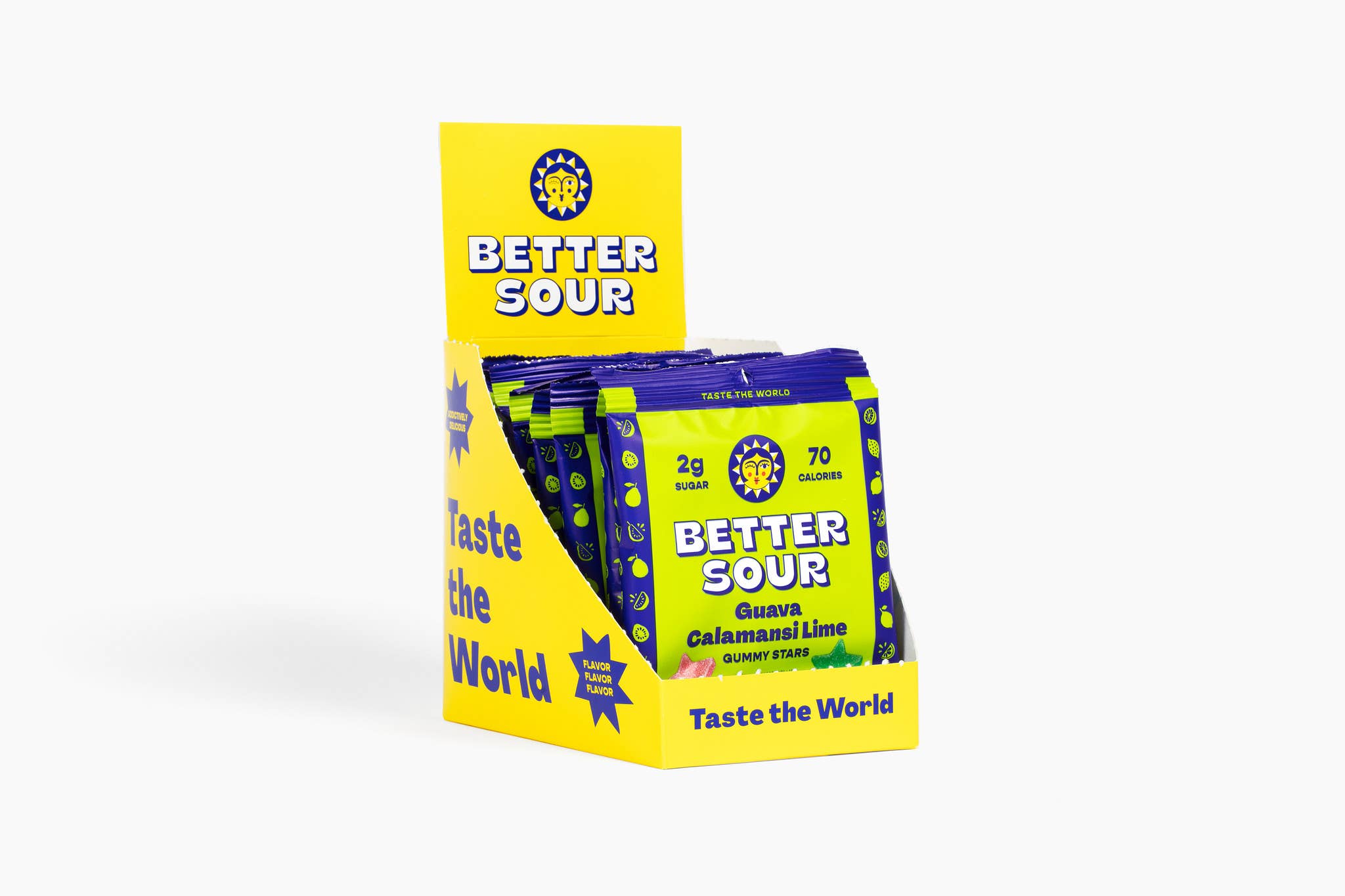 Better Sour - Wholesale Gummy - Better Sour | Guava Calamansi Lime Gummy Stars 1.8oz