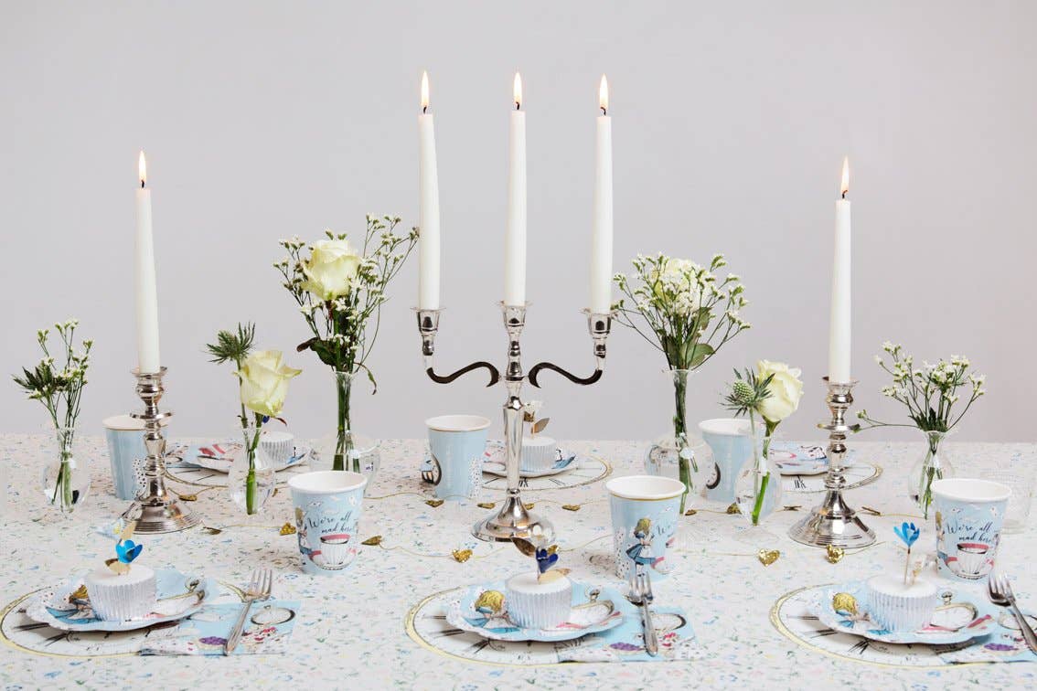 Talking Tables USA - Home, Party, Games and Seasonal Decor - Wholesale Disposable Cup - Alice in Wonderland Blue Cups - 8 Pack | Tea Party |10