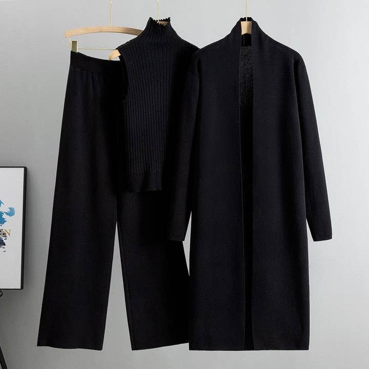 UZ Wholesale Store - Wholesale Top & Pant Set (NOT Loungewear) - Women's - Knitted Vest, Cardigan, And Pants Set