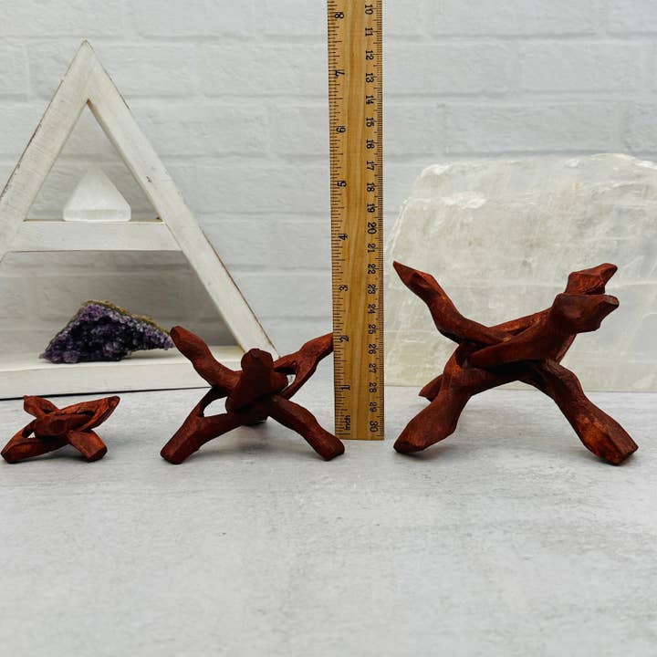 Rock Paradise - Wholesale Spiritual Stone/Crystal - Wood Cobra Crystal Stand - Cluster Holder - You Choose Size9