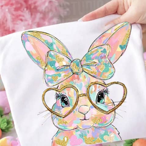 Easter bunny with glasses Tee for wholesale by Southern Designs & Home Decor