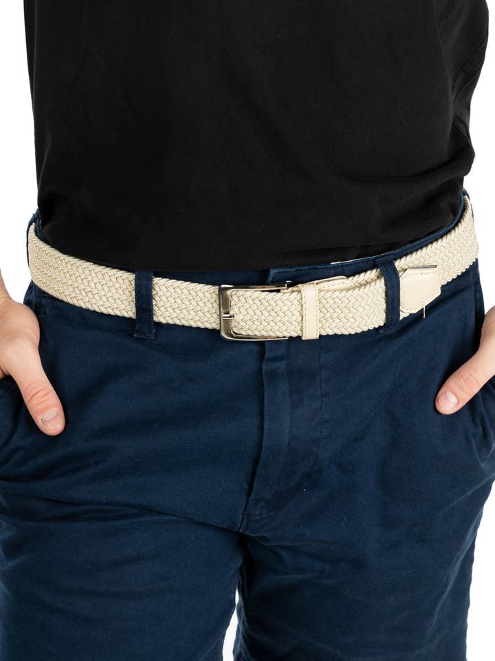 Cinto Elastic Stretch - Creme por atacado de Funky Junque