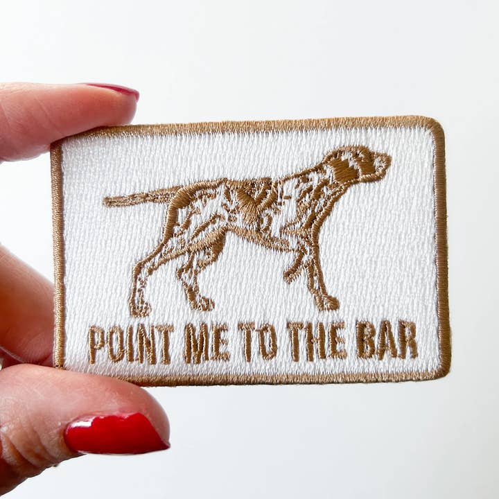 Brown & White Pointer Dog Embroidered Iron-On Patch and other Purchase Wholesale scouts honor. Free Returns & Net 60 Terms on Faire trending on Faire.