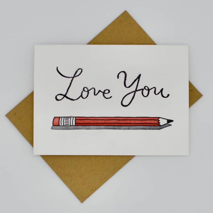 Love Pencil kaart voor wholesale door Squeezebox Press