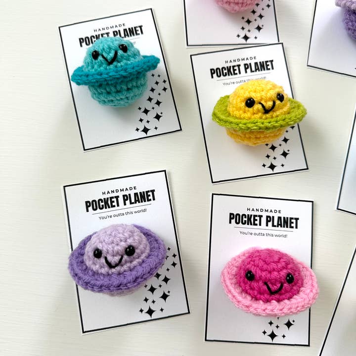 Crochet Happens - Wholesale Stuffed/Plush Toy - Kids & Baby - Pocket Planets - Set of 8 - Made to Order