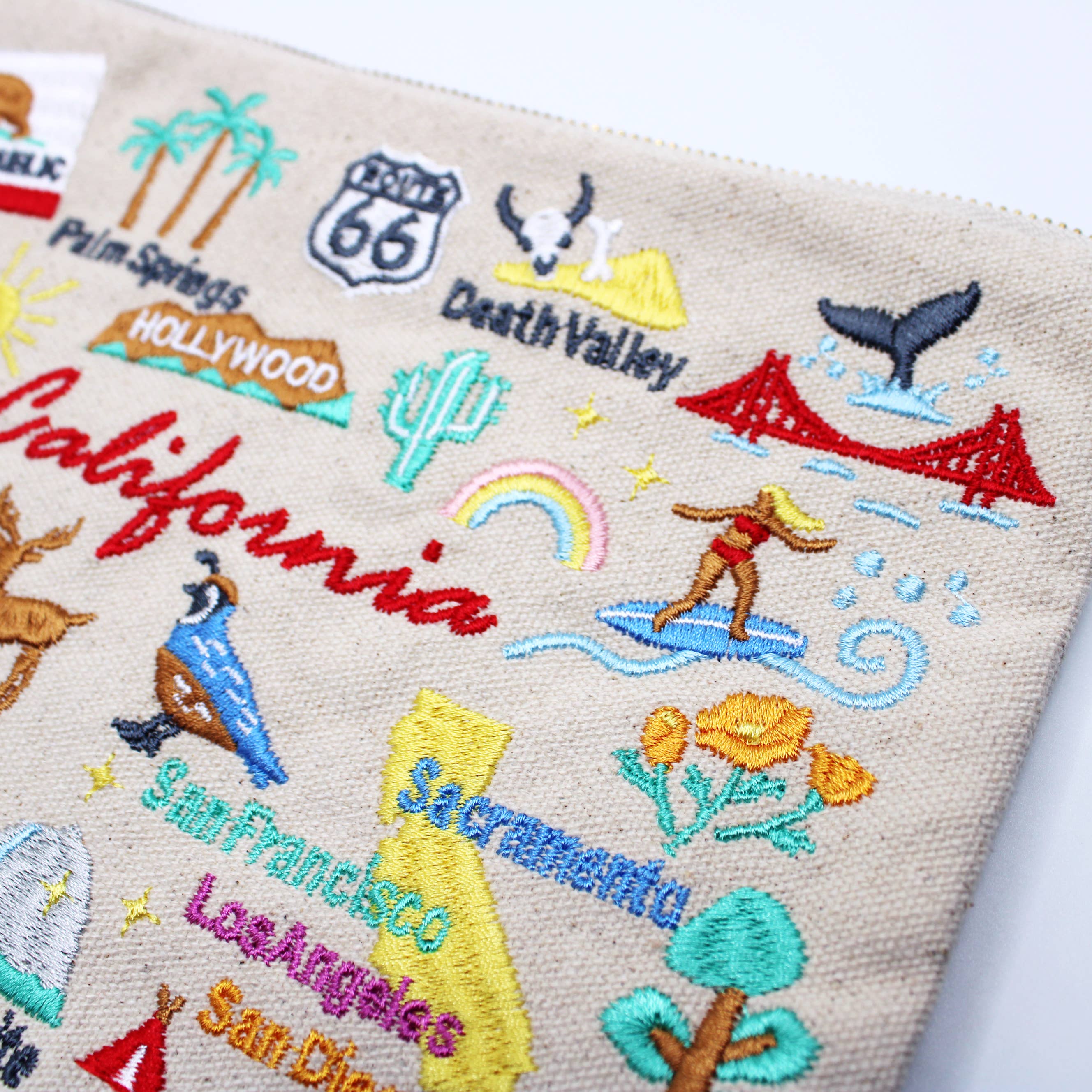 Tomoko Maruyama - Wholesale Pouch - Unisex - Embroidered California Pouch2