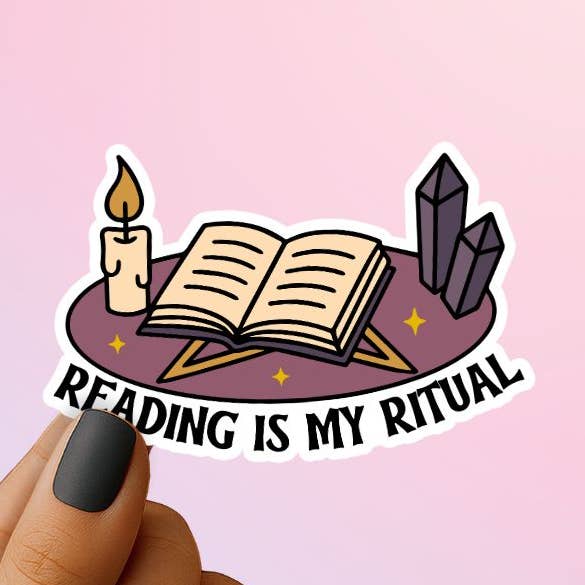 Reading Ritual Sticker for wholesale by Bookish Queen