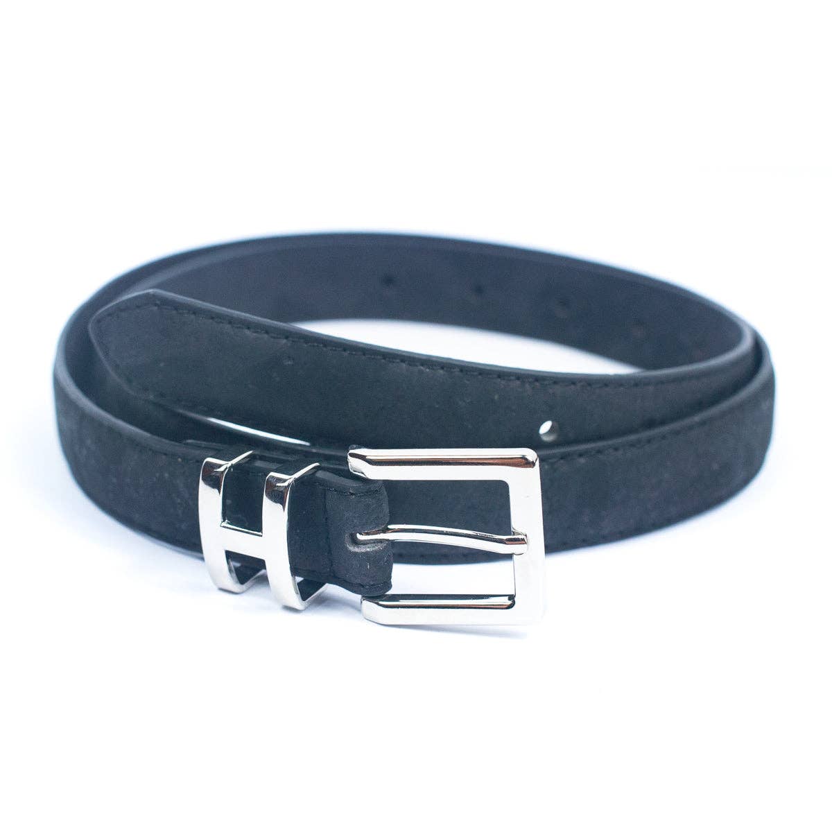 Meninas Bonitas Cork – wholesale Belt – Women's – Double-Sided Cork Belt with H Logo Design, Women's Silver L-10041