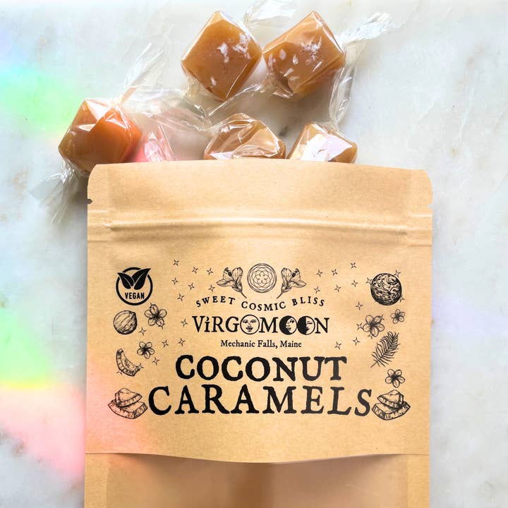Coconut Caramels (Vegan & Organic) for wholesale by Virgo Moon