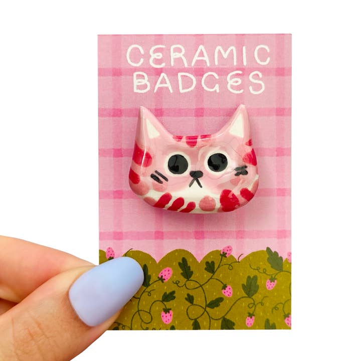 Keramik-Pin-Abzeichen Katze für den Großhandel von Uschie