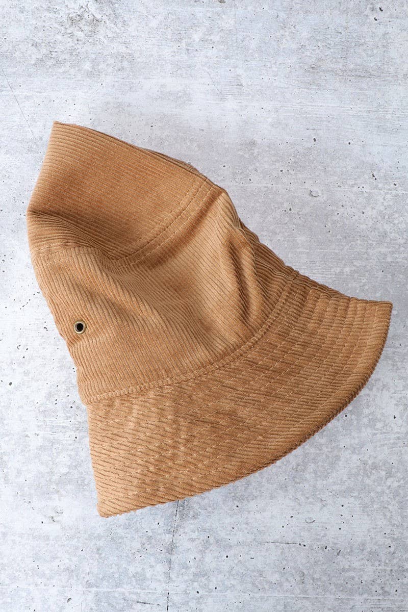 Fashion City - Wholesale Bucket Hat - Women's - Foldable Vintage Corduroy Short Brim Bucket Hat14