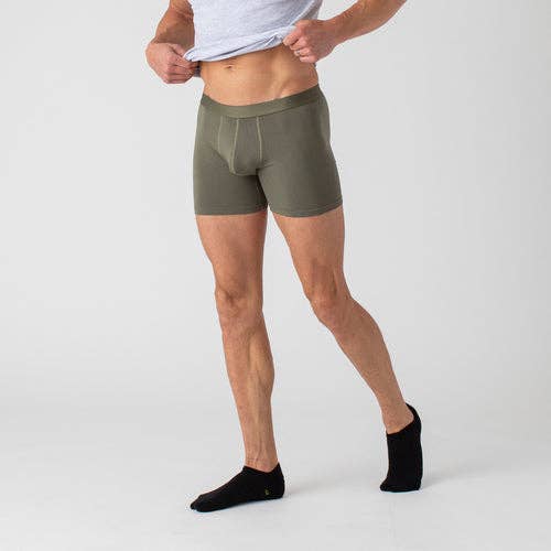 True Classic - Wholesale Underwear - Men's - Boxer Briefs | Military Green | 3-Pack