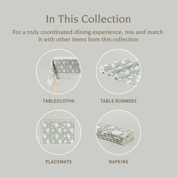 over&back - Wholesale Placemat - Artisan Hand-Blocked Placemats – 100% Cotton – Set of 453