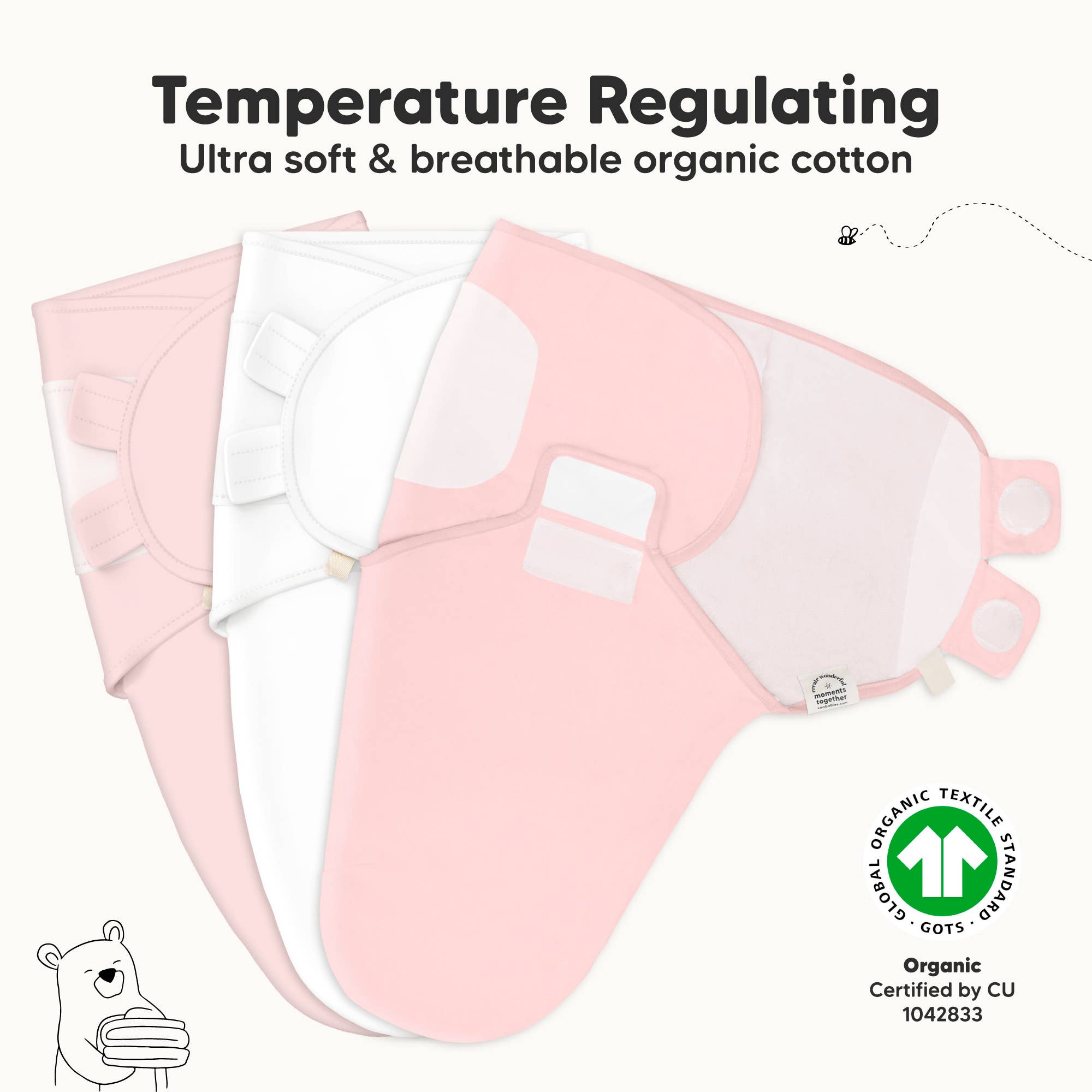 Candy 3pk Soothe Baby Swaddles 0-3 Months, Sleep Sack for Newborns for wholesale on Faire3