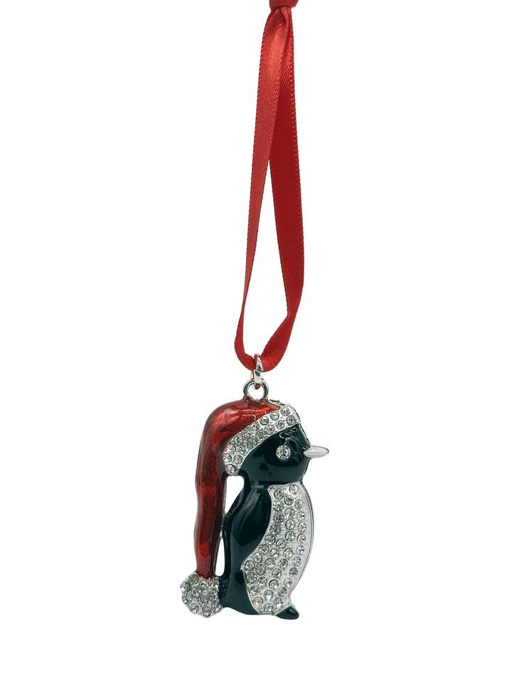 Christmas Penguin Diamante Decoration for wholesale by Wildtouch