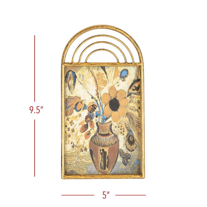 Foreside Home & Garden - Wholesale Picture Frame - Faye 5x7 Photo Brass Arched Picture Frame Metal6