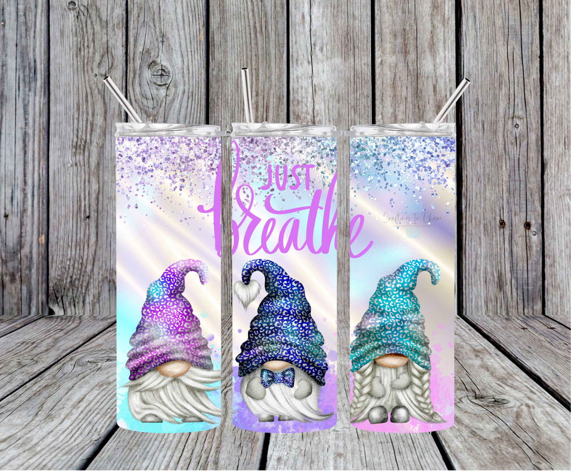 Coffee Gnome 20 oz Tumbler Sublimation, Flower Tumbler Wrap