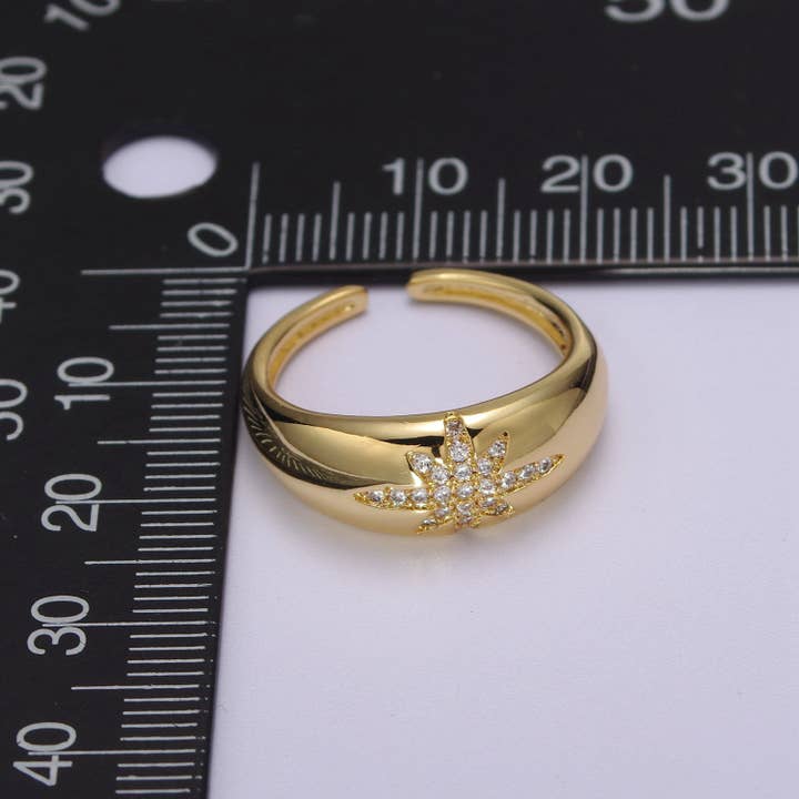 Aim Eternal - Wholesale Band/Stacked Ring - Star Dome Ring, Adjustable Gold Ring, Chunky Ring, Stackable Ring for Statement Jewelry Birthday Gift Idea for Her woman ring Sz 84