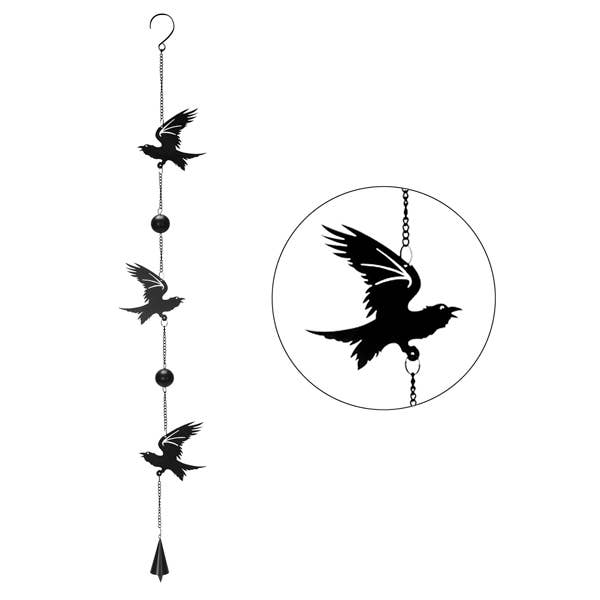 Alchemy Gothic Metal Hanging Decoration Raven for wholesale by Pacific Trading