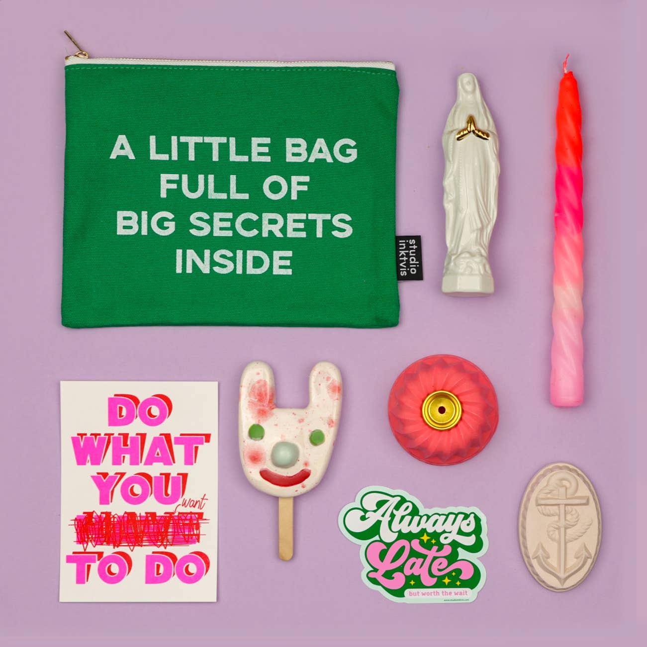 Studio Inktvis – Großhandel Aufkleber – Aufkleber „Always Late but worth the wait“3