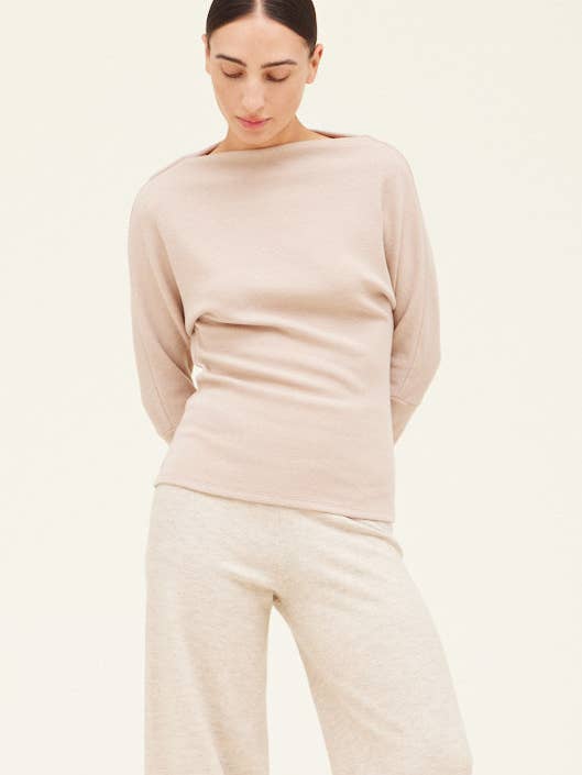 41444 - MAGLIA A NIDO D'APE A MANICA LUNGA per la vendita all'ingrosso da parte di Grade & Gather