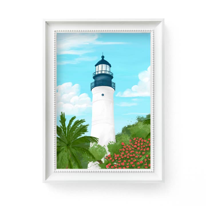Key West Lighthouse Art Print for wholesale by 25 Sweetpeas