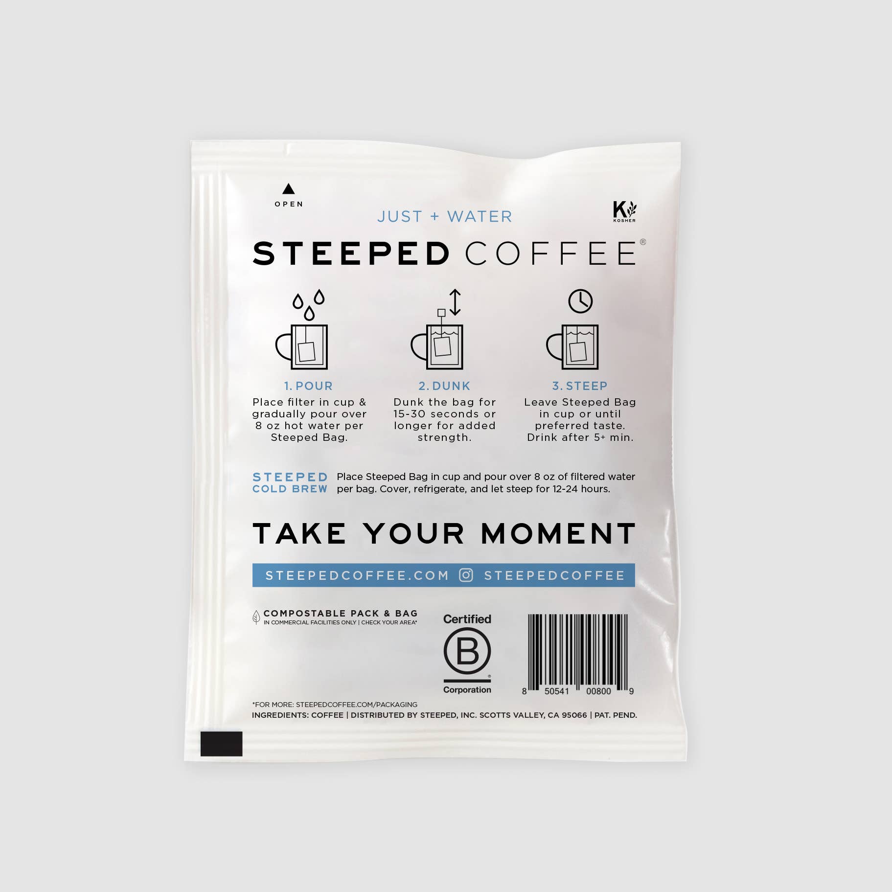 Steeped Coffee - Wholesale Ground Coffee - Odyssey Dark Roast Coffee 8ct Carton2