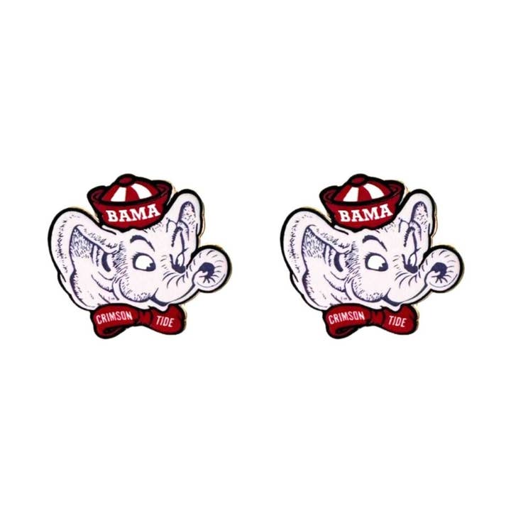 Orecchini a perno con mascotte College Vault Alabama per la vendita all'ingrosso da parte di Brianna Cannon