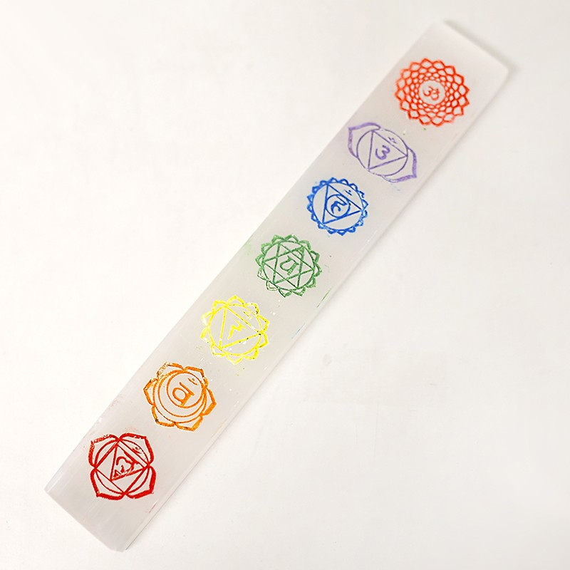 Ethike.eu - Wholesale Spiritual Stone/Crystal - 7 Chakras - Selenite Plate1