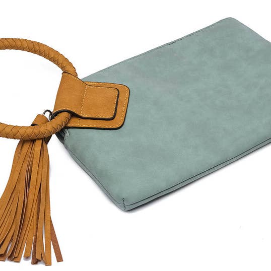 MiMi Wholesale - Wholesale Clutch Bag - Women's - BP204 Fashion Cuff Handle Tassel Wristlet Clutch